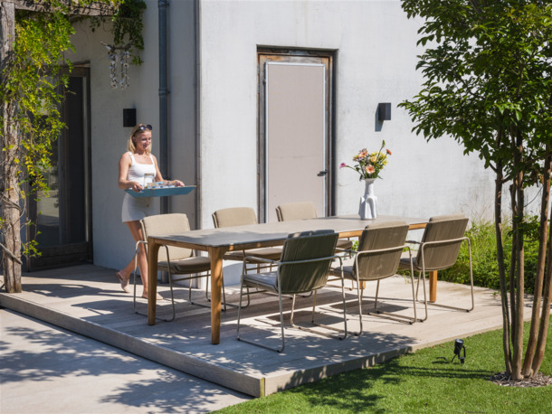 4SO Parma stapelbare tuinstoelen met zit- en rugkussen - 9